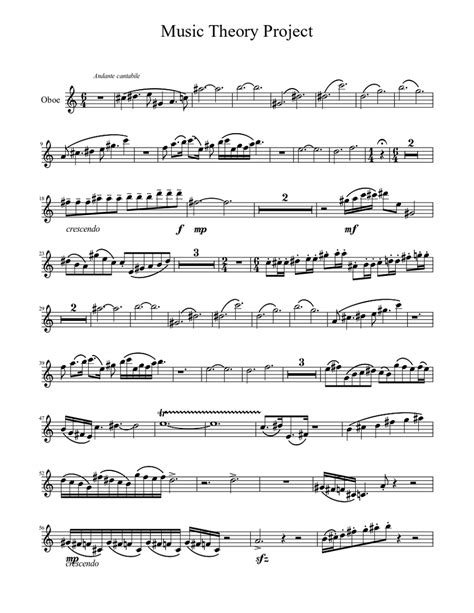 Music For Magnetic Tape And Oboe Solo - Score